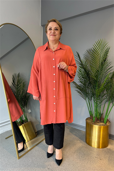 Selma Büyük Beden Tasarım Gömlek