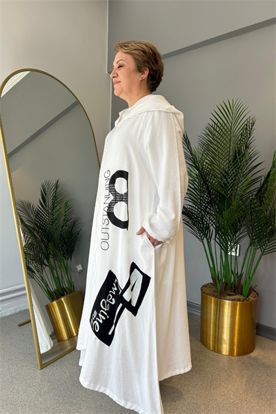 Selma Büyük Beden Tasarım Keten Kap