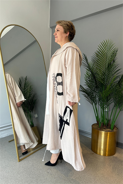 Selma Büyük Beden Tasarım Keten Kap