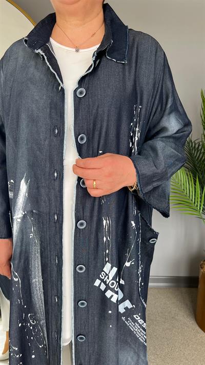 Selma Büyük Beden Tasarım Lyocell Kap