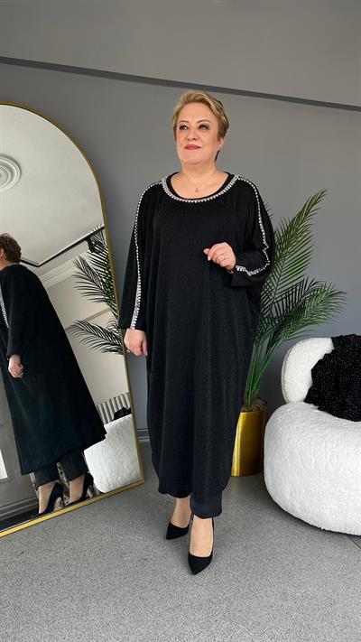Selma Büyük Beden Taşlı Elbise