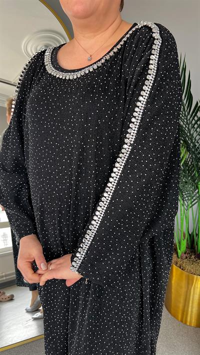 Selma Büyük Beden Taşlı Elbise