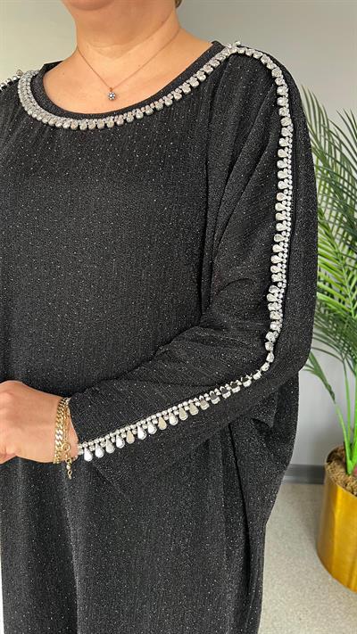 Selma Büyük Beden Taşlı Elbise