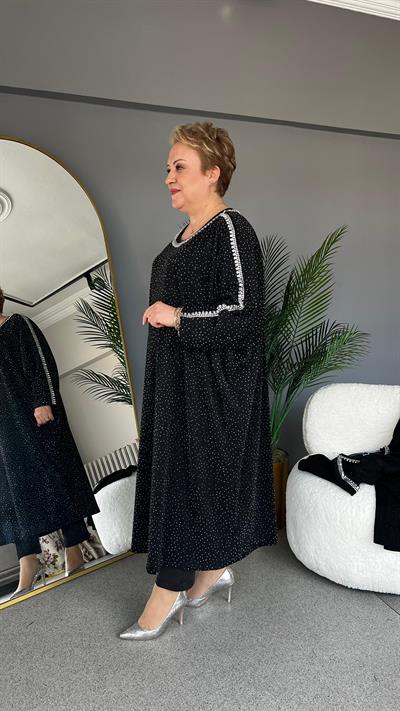 Selma Büyük Beden Taşlı Elbise