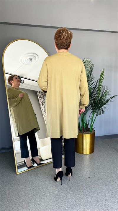 Selma Büyük Beden Taşlı Örme Tunik