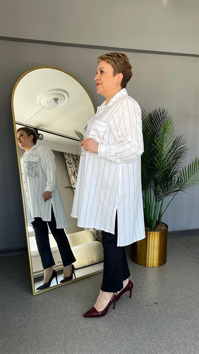 Selma Büyük Beden Taşlı Tunik