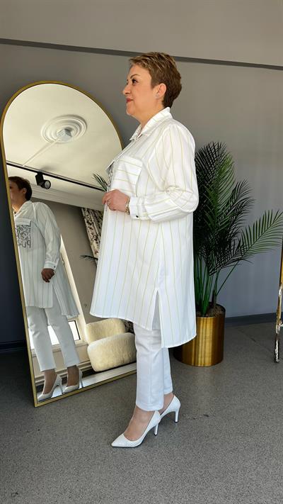 Selma Büyük Beden Taşlı Tunik