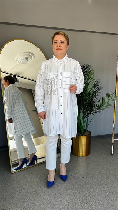 Selma Büyük Beden Taşlı Tunik