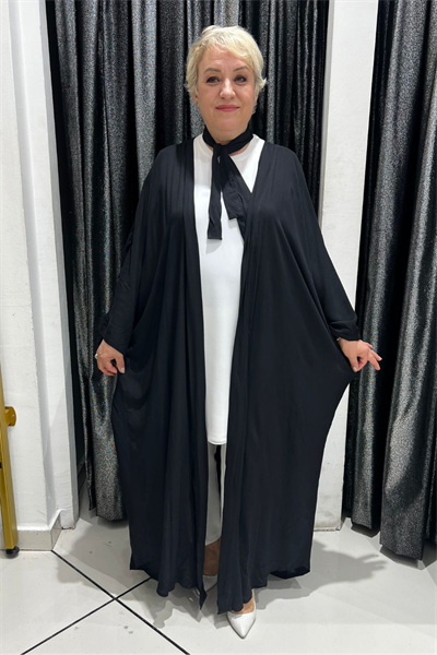 Selma Büyük Beden Tavus Kuşu Desenli Kimono