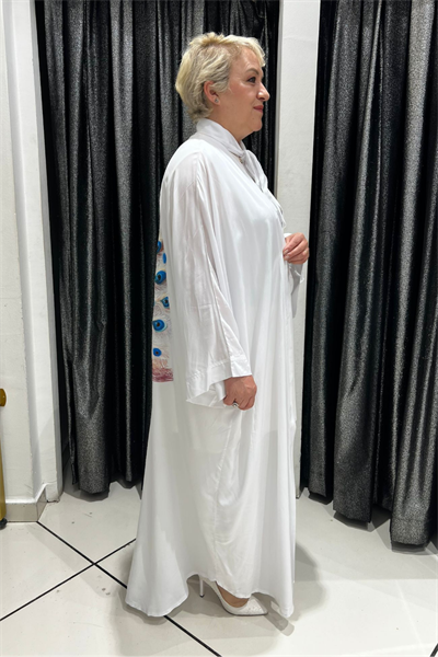 Selma Büyük Beden Tavus Kuşu Desenli Kimono