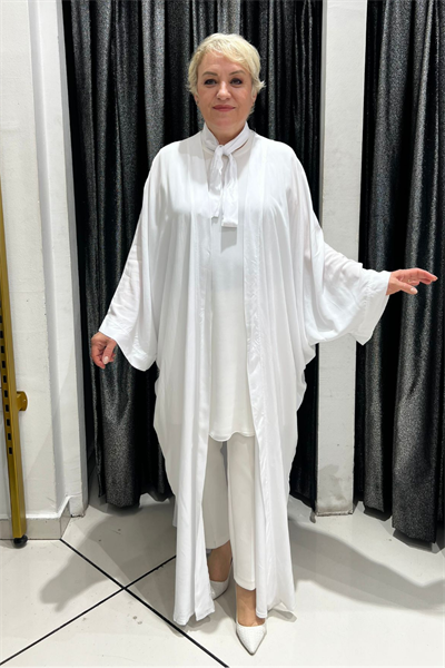 Selma Büyük Beden Tavus Kuşu Desenli Kimono