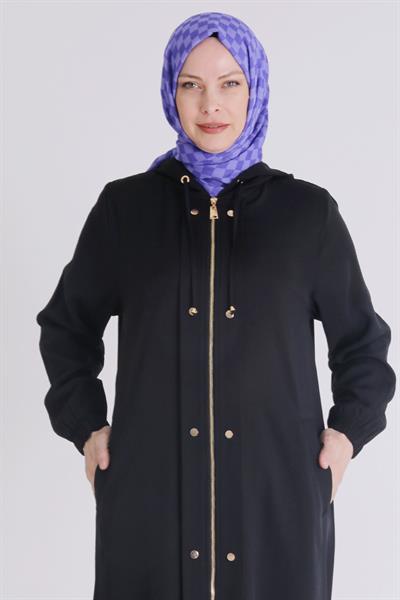 Selma Büyük Beden Tensel Aerobin Fermuarlı Kap