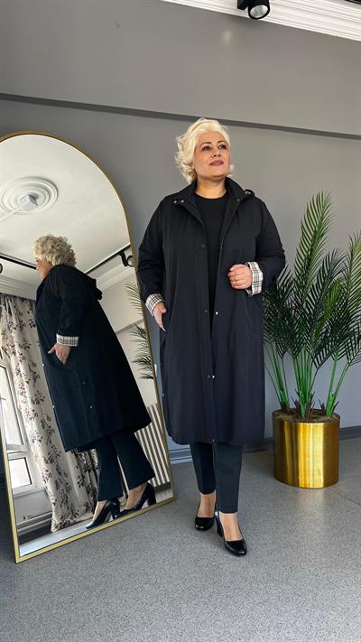 Selma Büyük Beden Trench