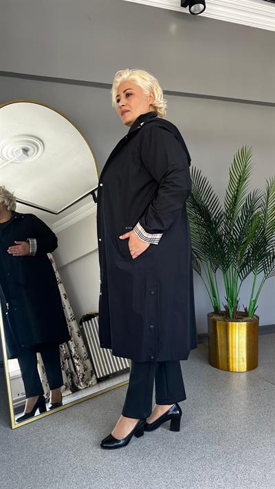 Selma Büyük Beden Trench