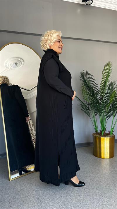 Selma Büyük Beden Triko Yelek