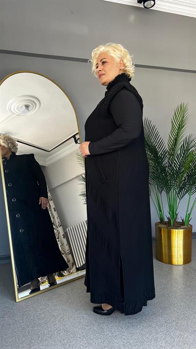 Selma Büyük Beden Triko Yelek