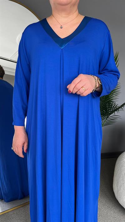 Selma Büyük Beden V Yakalı Elbise