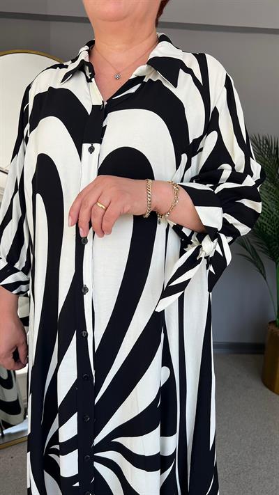 Selma Büyük Beden Viskon Elbise