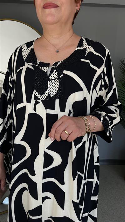 Selma Büyük Beden Viskon Elbise