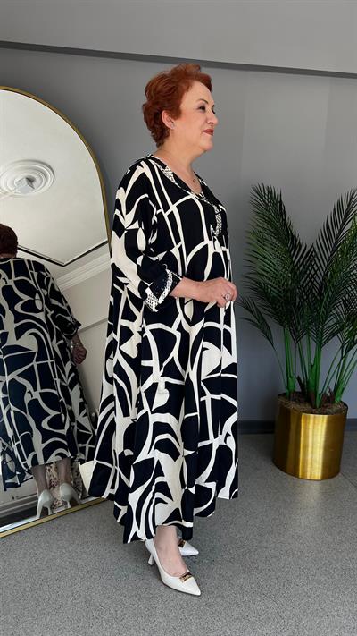 Selma Büyük Beden Viskon Elbise