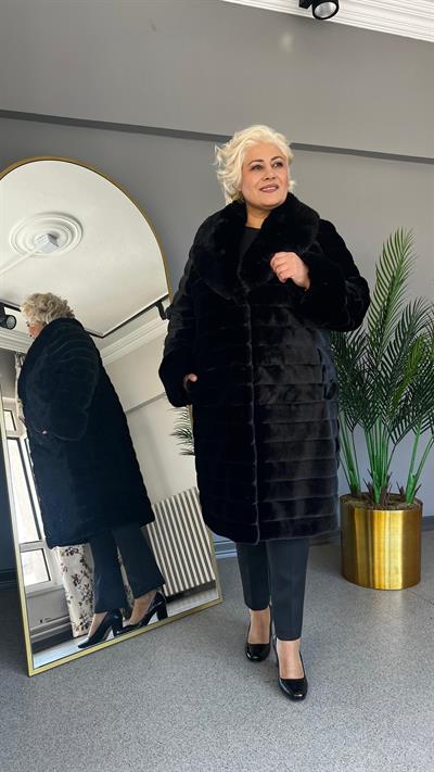 Selma Büyük Beden Yakalı Kürk