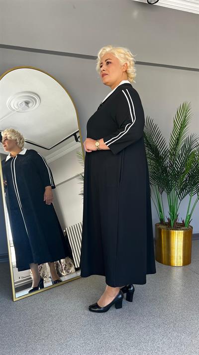 Selma Büyük Beden Yakalı Spor Elbise