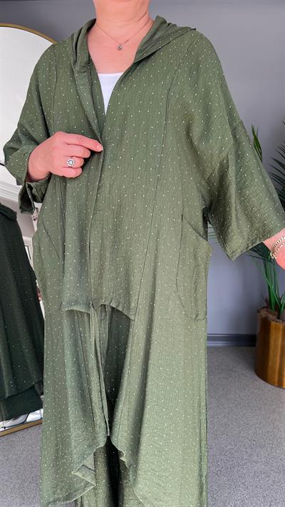 Selma Büyük Beden Yapıştırma Taş Detaylı Takım