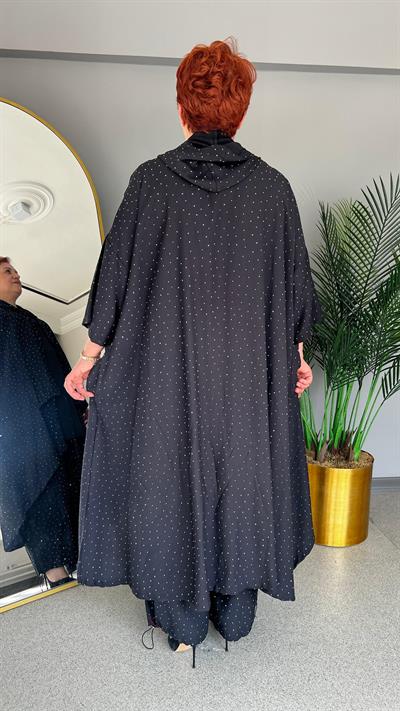 Selma Büyük Beden Yapıştırma Taş Detaylı Takım