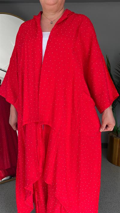 Selma Büyük Beden Yapıştırma Taş Detaylı Takım