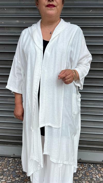 Selma Büyük Beden Yapıştırma Taş Detaylı Takım