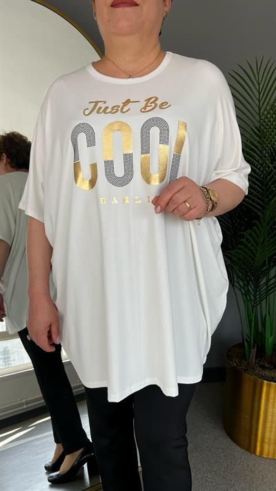 Selma Büyük Beden Yazı İşlemeli Bluz