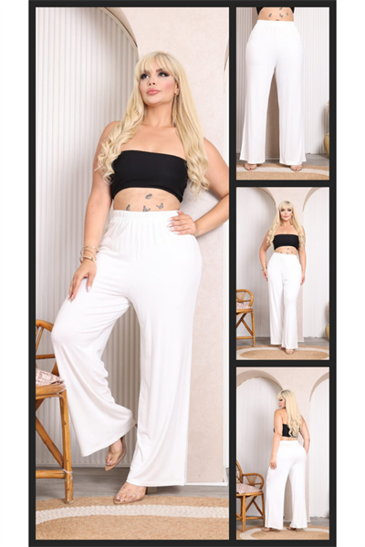 Selma Büyük Beden Yüksek Bel Rahat Kesim Pantolon