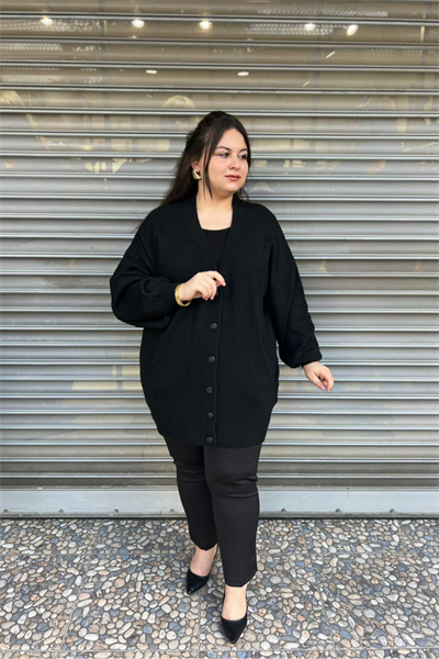 Selma Büyük Beden Yünlü Hırka