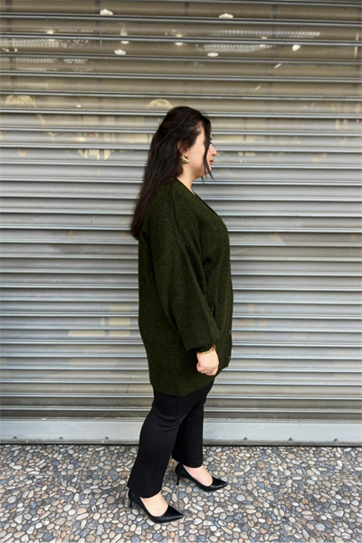 Selma Büyük Beden Yünlü Hırka