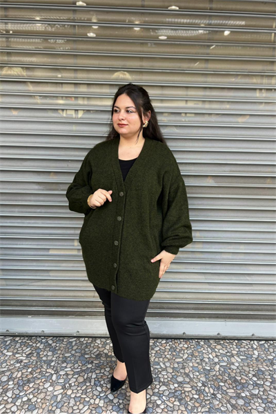 Selma Büyük Beden Yünlü Hırka