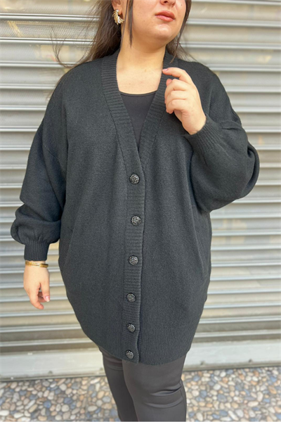 Selma Büyük Beden Yünlü Hırka