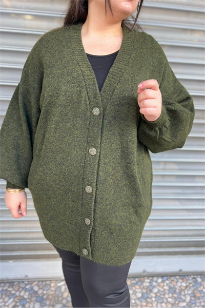 Selma Büyük Beden Yünlü Hırka