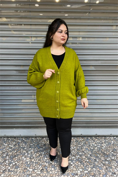 Selma Büyük Beden Yünlü Hırka