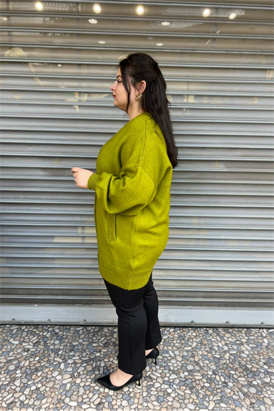 Selma Büyük Beden Yünlü Hırka