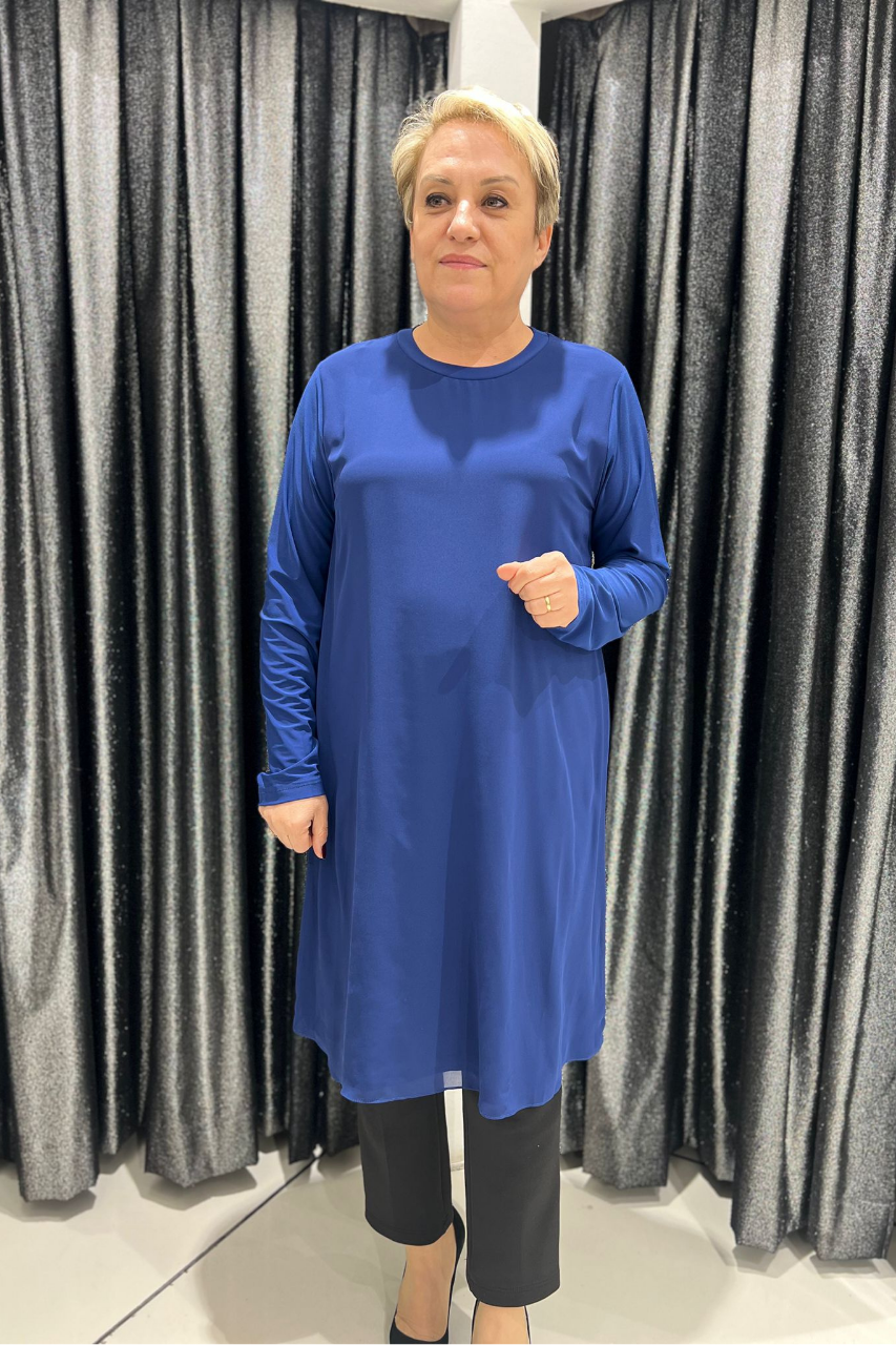 Selma Büyük Beden 100 cm Uzun Kol İçlik/Tunik