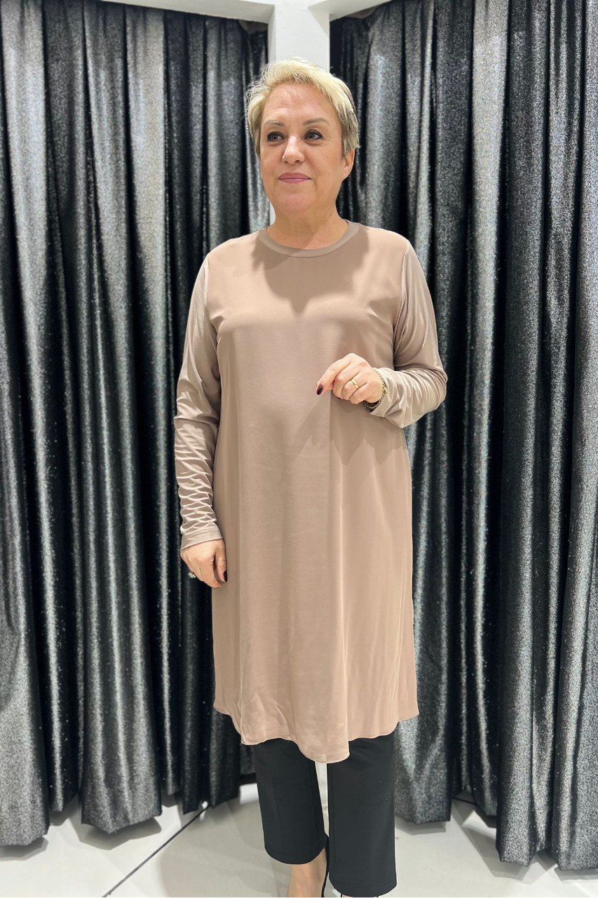 Selma Büyük Beden 100 cm Uzun Kol İçlik