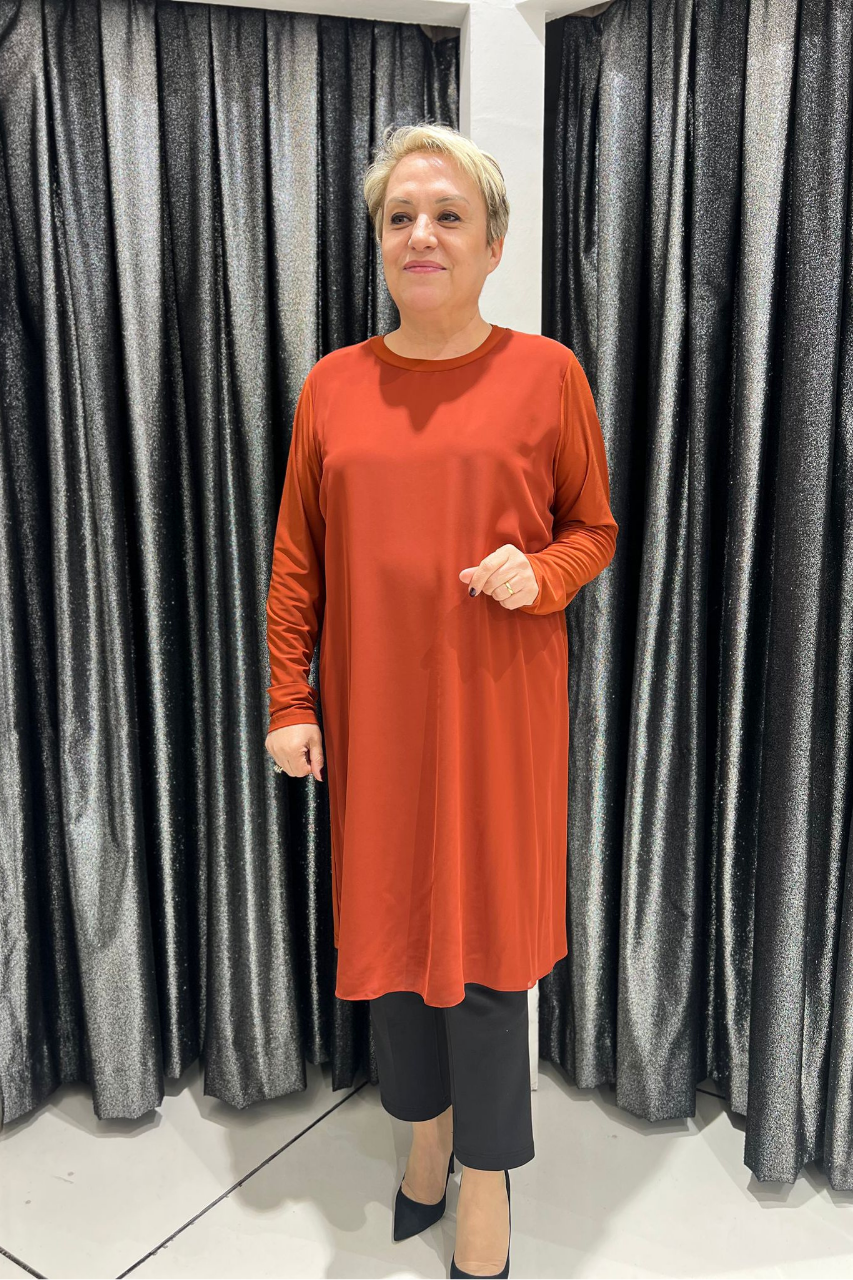 Selma Büyük Beden 100 cm Uzun Kol İçlik