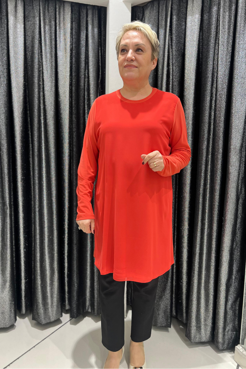 Selma Büyük Beden 90cm Uzun Kol İçlik/Tunik