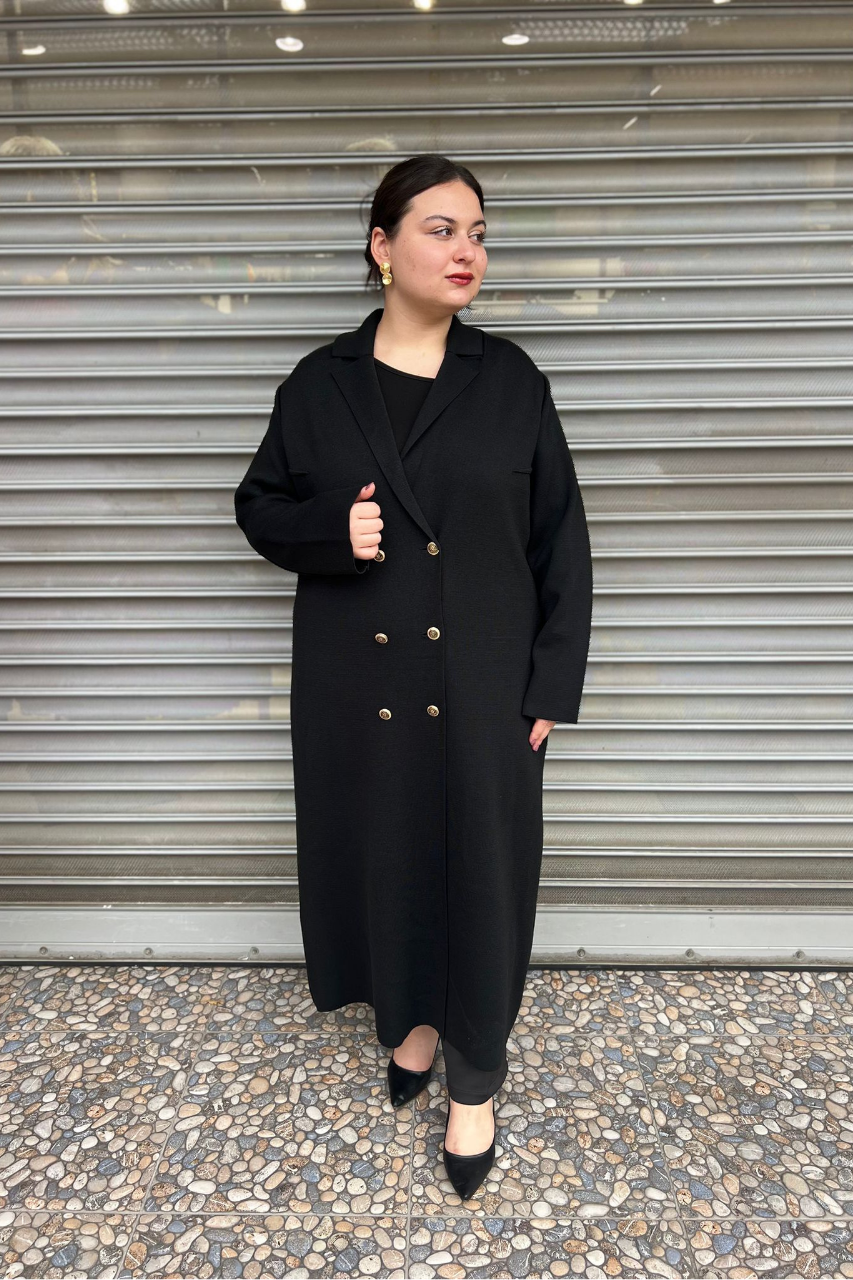 Selma Büyük Beden Blazer Triko Hırka