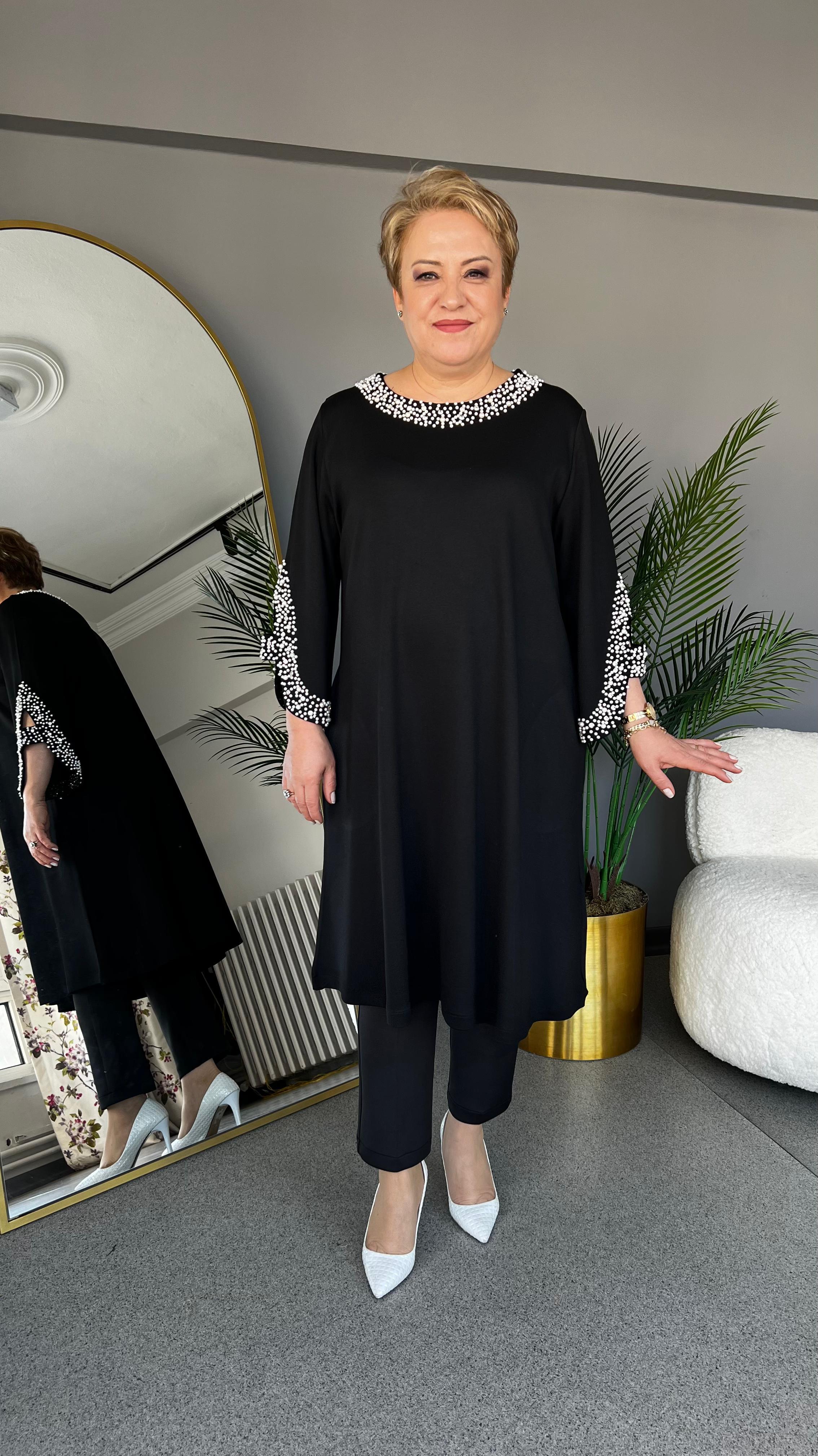 Selma Büyük Beden İncili Tunik