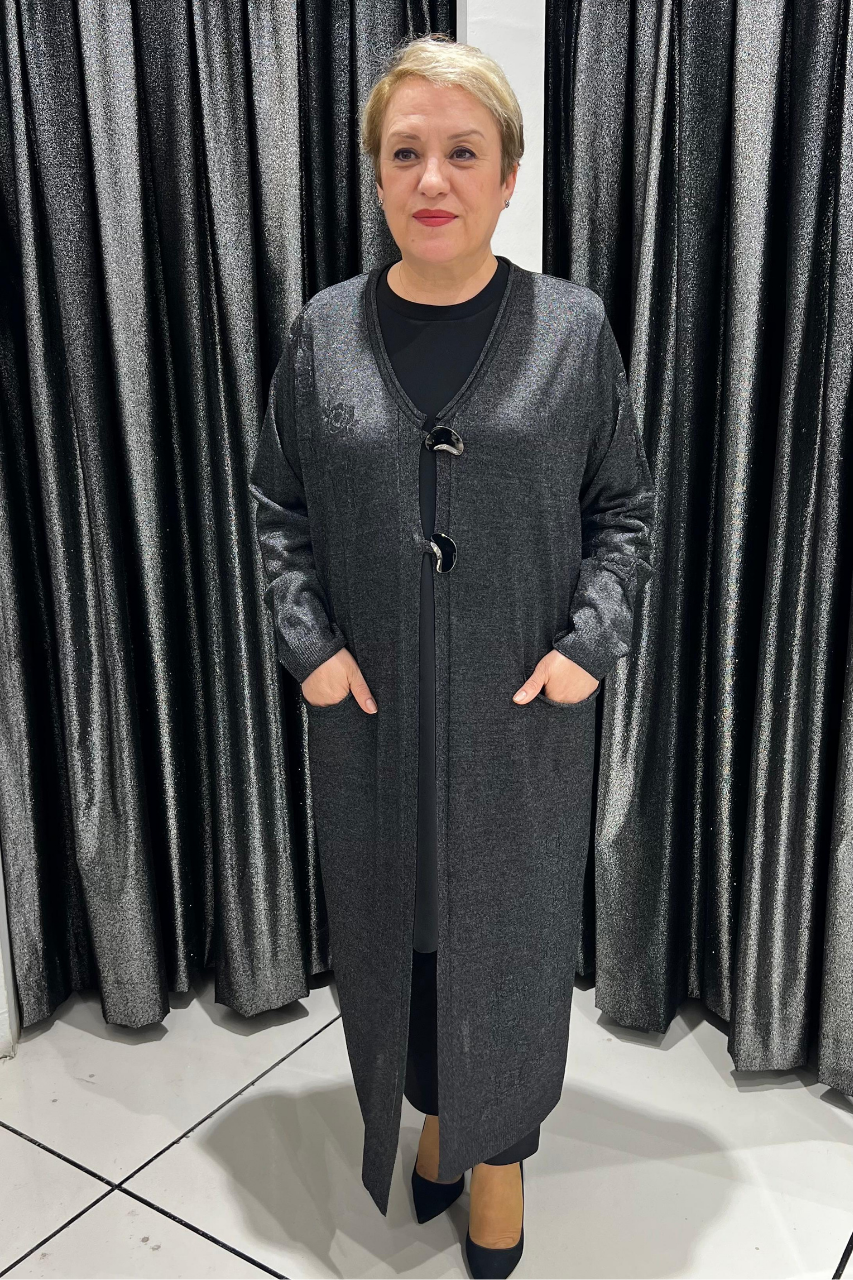 Selma Büyük Beden Merserize Şık Hırka