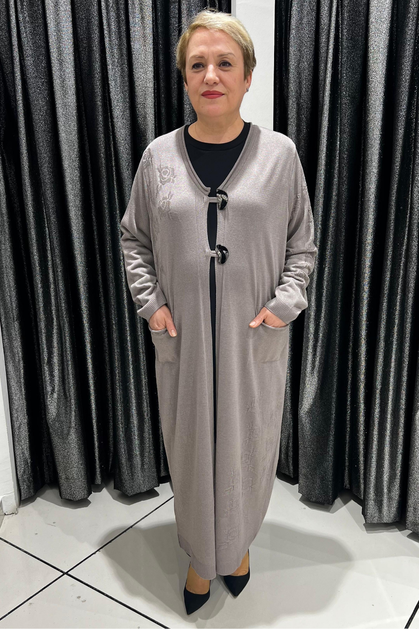 Selma Büyük Beden Merserize Şık Hırka