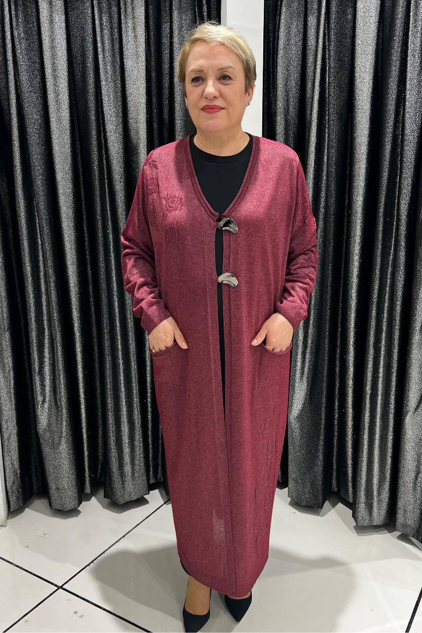 Selma Büyük Beden Merserize Şık Hırka