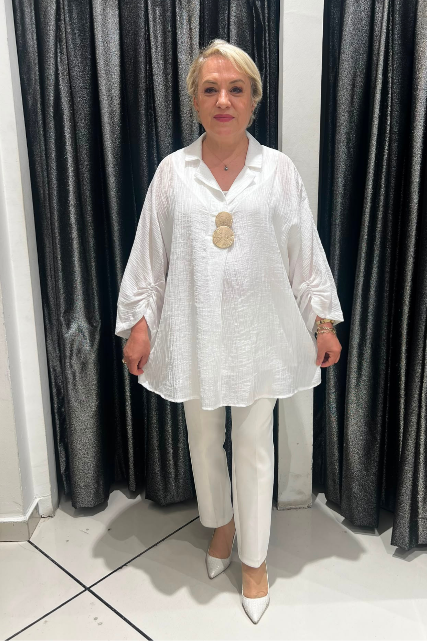 Selma Büyük Beden Rahat Kesim Bluz