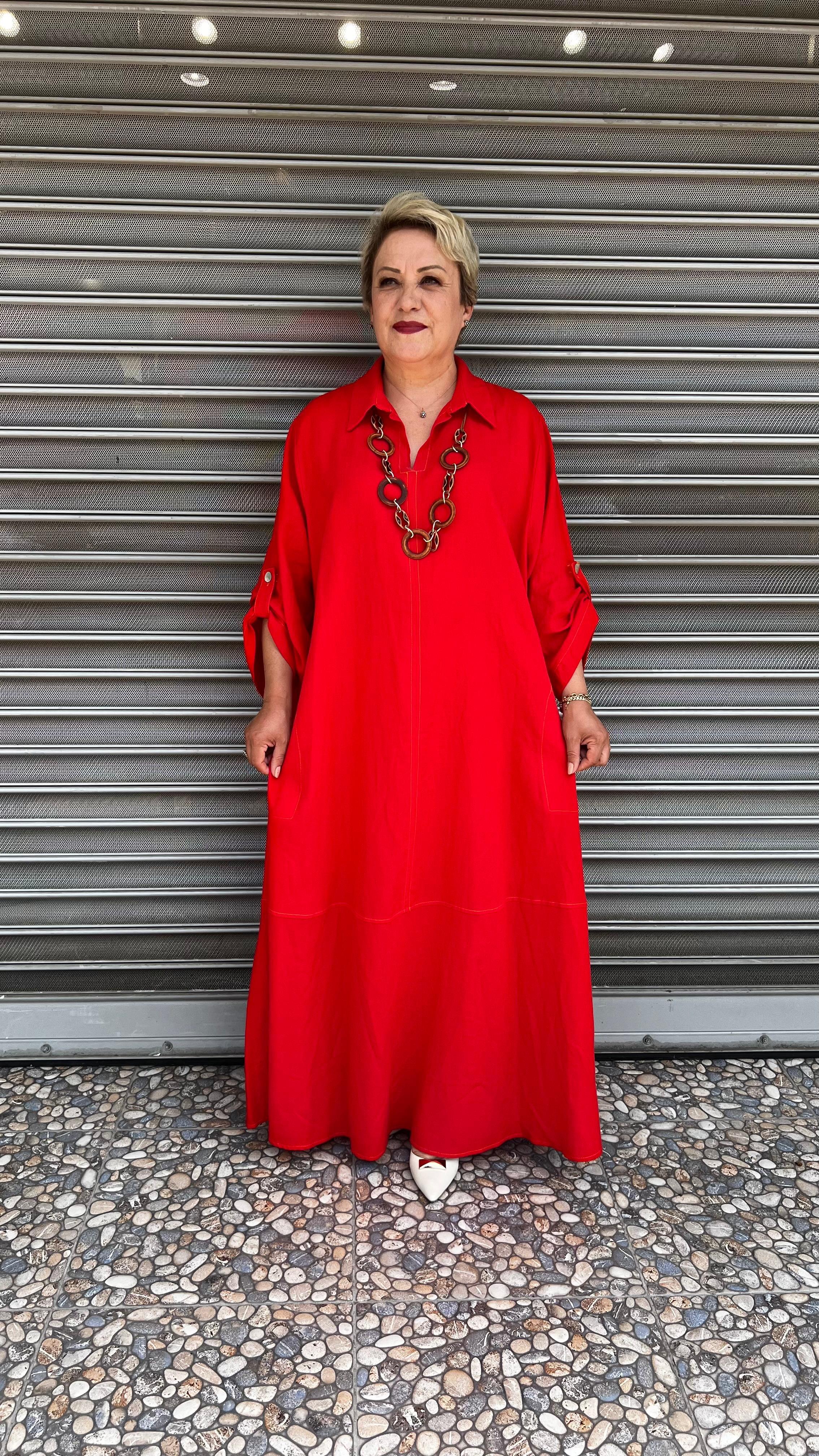 Selma Büyük Beden Rahat Kesim Elbise